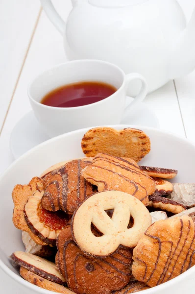 Té y galletas — Foto de Stock