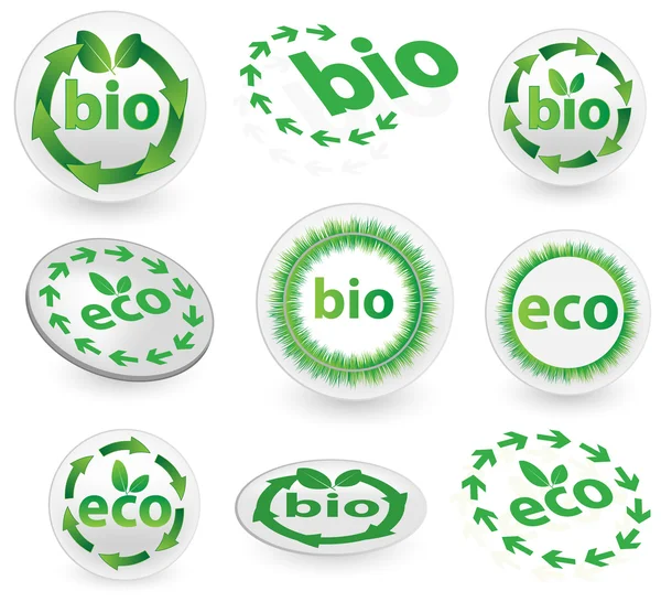 Eco and Bio Icons — Stock Vector