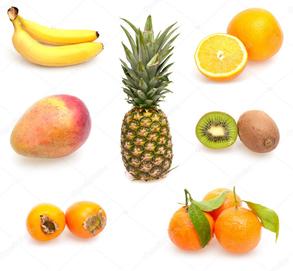 Collection of Tropical Fruits