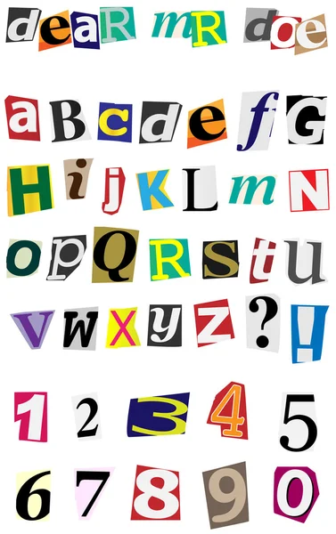Alphabet anonyme — Image vectorielle
