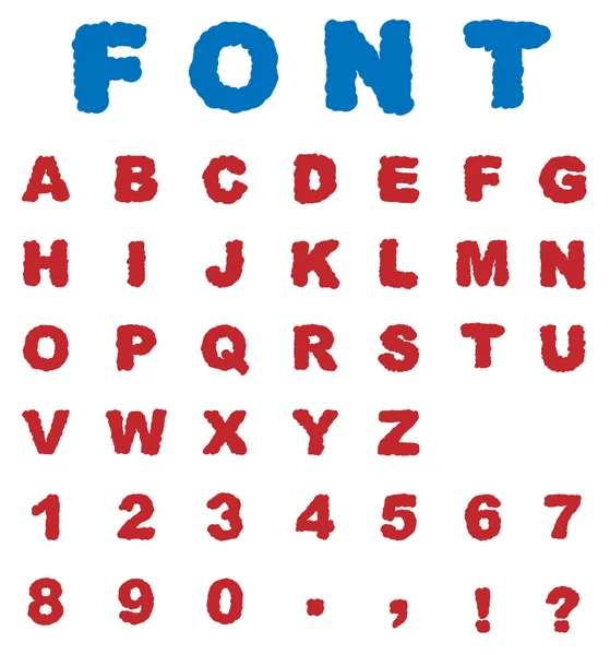Lettertypen - alfabet — Stockvector
