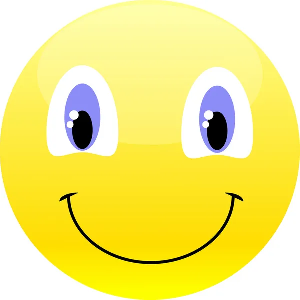 Vector smiley gele emoticon. — Stockvector
