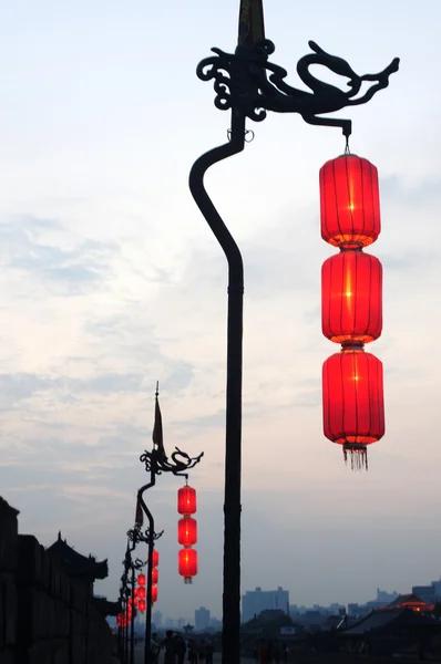 Красные фонари — стоковое фото