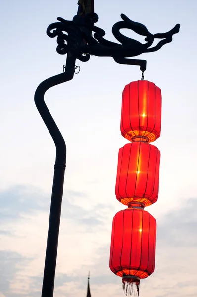 Красные фонари — стоковое фото