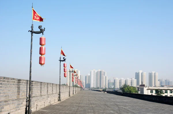 시안, 중국의 고 대 도시 벽 — 스톡 사진