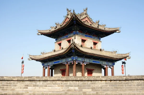 Ściany starożytnego miasta Xian, Chiny — Zdjęcie stockowe