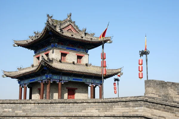 Ściany starożytnego miasta Xian, Chiny — Zdjęcie stockowe