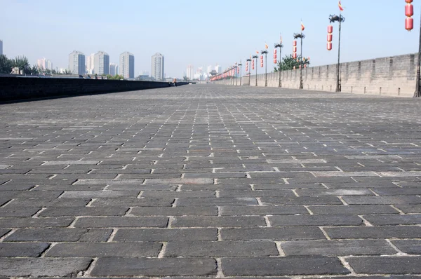 Antico muro della città di Xian, Cina — Foto Stock