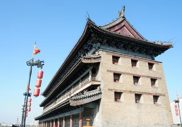 Oude stadsmuur van xian, china — Stockfoto