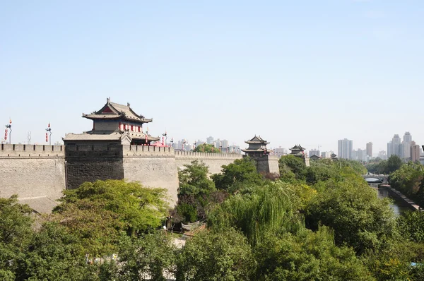 Ancienne muraille de Xian, Chine — Photo