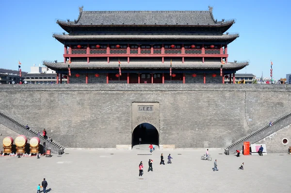Древняя городская стена Сиань, Китай — стоковое фото