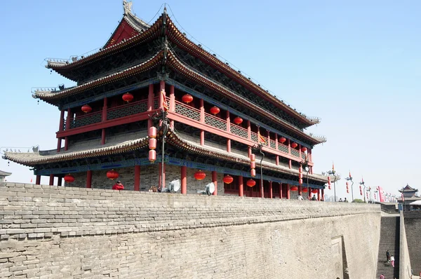 Alte Stadtmauer von Xian, China — Stockfoto