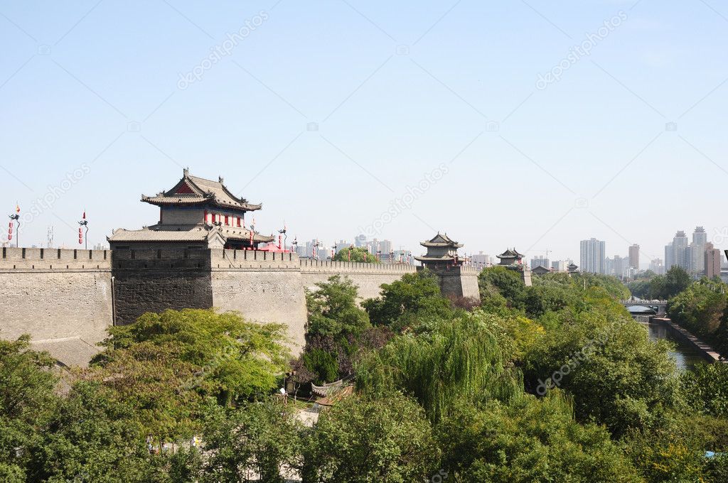 Ancient city wall of Xian, China