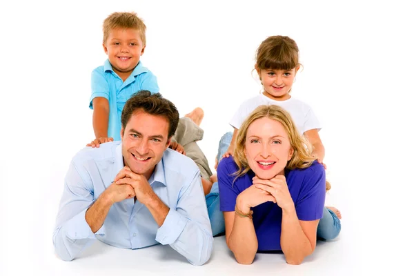 Couple with two children — Stock Photo, Image
