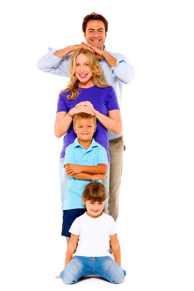 Couple with two children — Stock Photo, Image