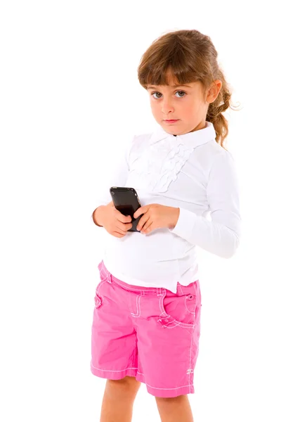 Κορίτσι που χρησιμοποιεί κινητό — Φωτογραφία Αρχείου