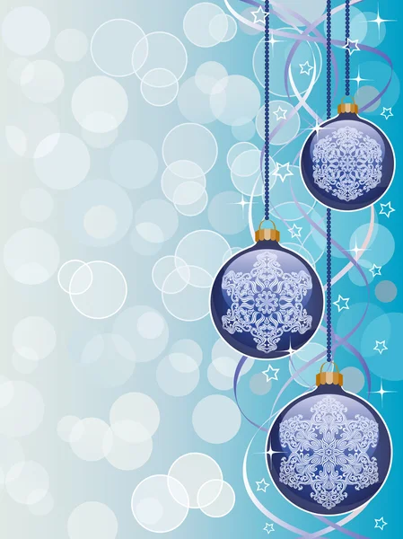 Christmas background with a holiday baubles — Stock Vector
