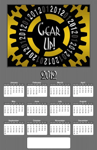 Calendario annuale 2012 Gear up Media Immagine — Foto Stock