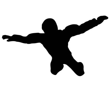 Sky Diver free falling clipart