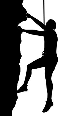 Abseiling Man clipart