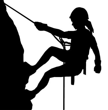 Abseiling Lady