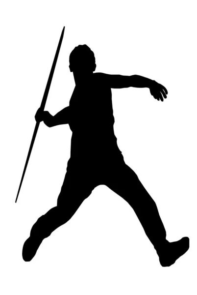 Male Javelin Thrower — Stock Vector