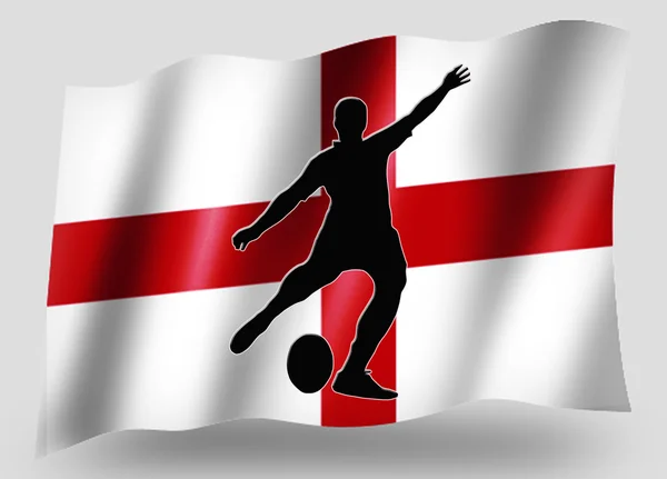 Paese Bandiera Sport Icona Silhouette Inglese Rugby Luogo Kick — Foto Stock