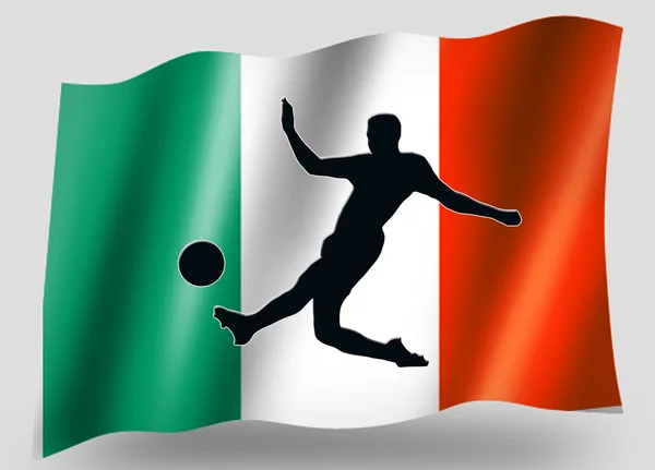 Vlajka země sportovní ikona silueta irský fotbal — Stock fotografie