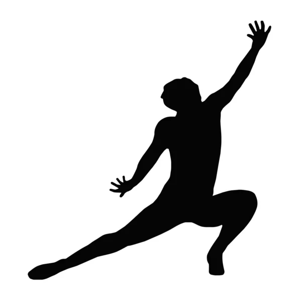 Dama bailando de rodillas propagación pierna — Archivo Imágenes Vectoriales