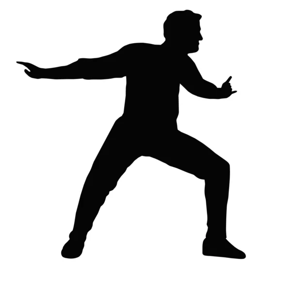 Танцующий мальчик вооружается спиной — стоковый вектор