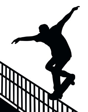 Skateboarding Nosegrind Rail Slide clipart