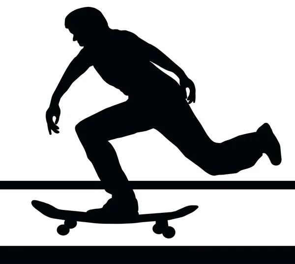 Skateboarding Aumento de velocidad — Vector de stock