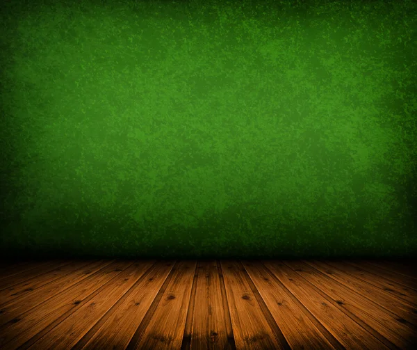 Винтажная зеленая комната — стоковое фото