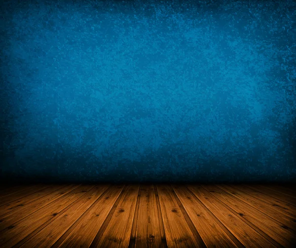 Винтажная синяя комната — стоковое фото