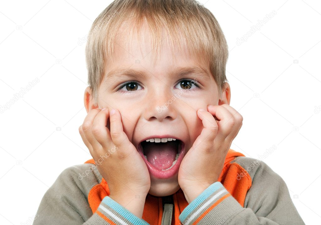 Child expressing surprise