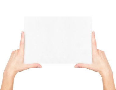 Hands holding paper clipart