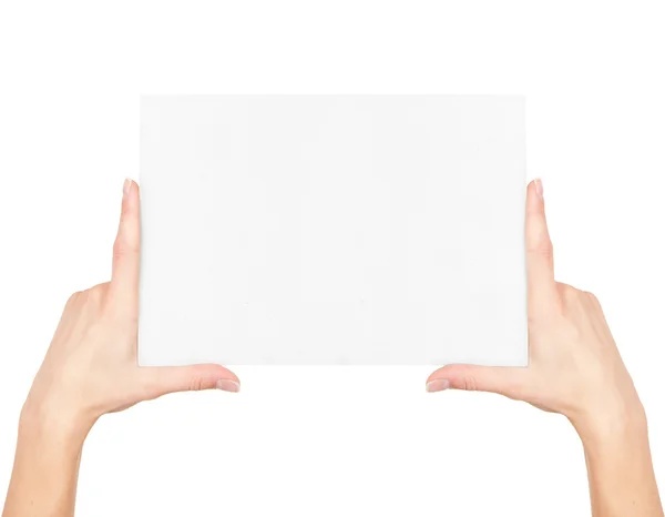 stock image Hands holding paper