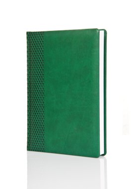 Blank green hardback book with ornament clipart