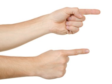 Two hand pointing, touching or pressing clipart