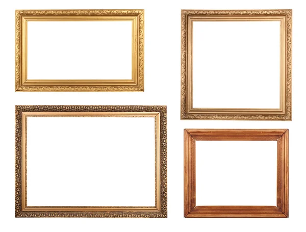 Four antique picture frames. — Stock Photo, Image