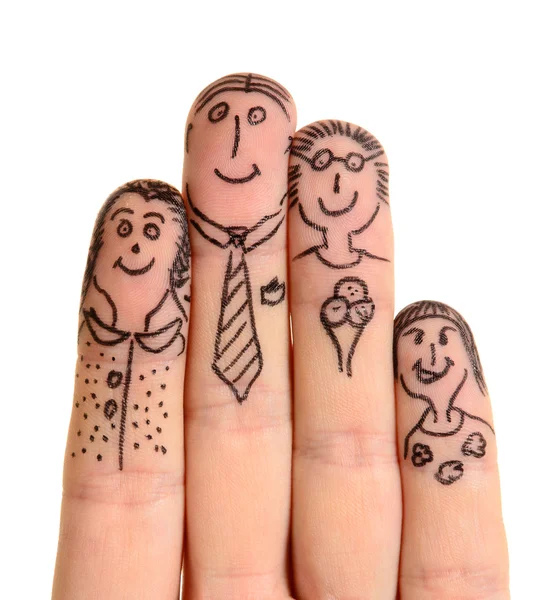 Finger Familie — Stockfoto
