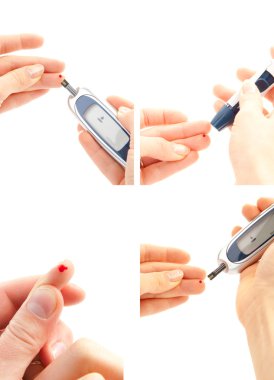 Diabetes insulin glucose sugar measuring level blood test clipart