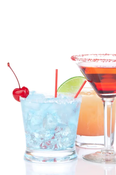 Margarita, martini cocktail, tequila sunrise — Stockfoto