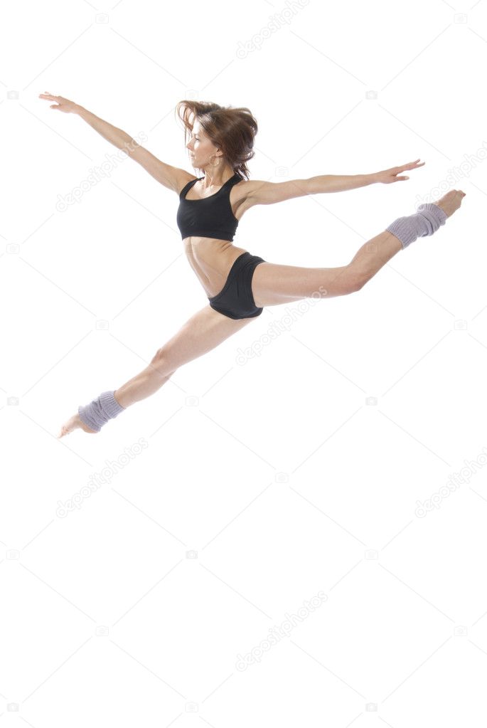 Jazz modern contemporary style woman ballet dancer