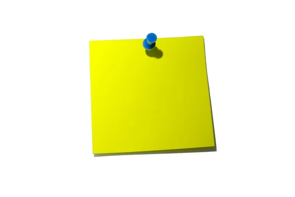 Note paper. Yellow sticky note. With shadow and clipping path. — Stock Photo, Image