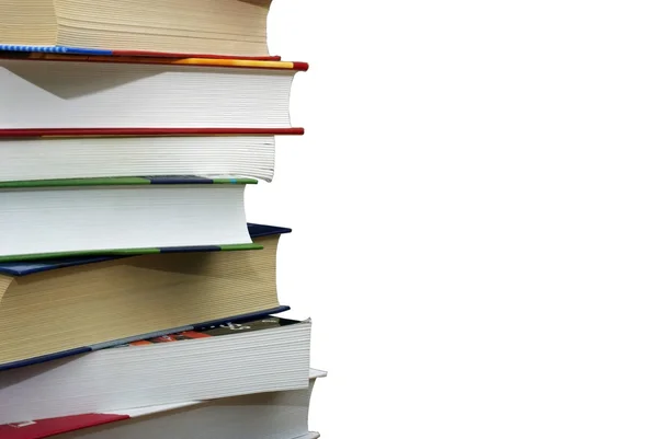 Stapel verschiedener Bücher isoliert auf dem Wgite-Hintergrund. Klipp — Stockfoto