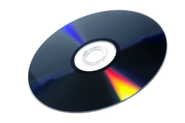 Dvd-rw Multimedia Disc isoliert auf weißem Hintergrund. — Stockfoto