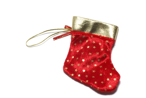 Καλά Χριστούγεννα sockss πίσω απομονωθεί σε λευκό φόντο. — Φωτογραφία Αρχείου