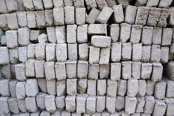 Une pile de briques grises. Résumé fond texturé . — Photo