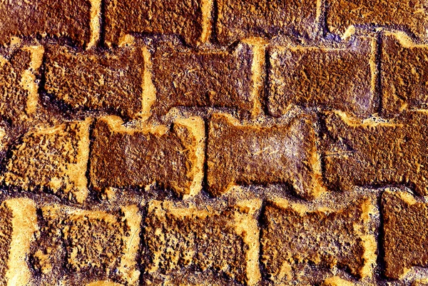 Abstract orange brick background. Textured surface. — Stock Photo, Image